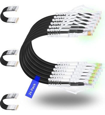 6 Pack 4' Cat6a Ethernet Patch Cable